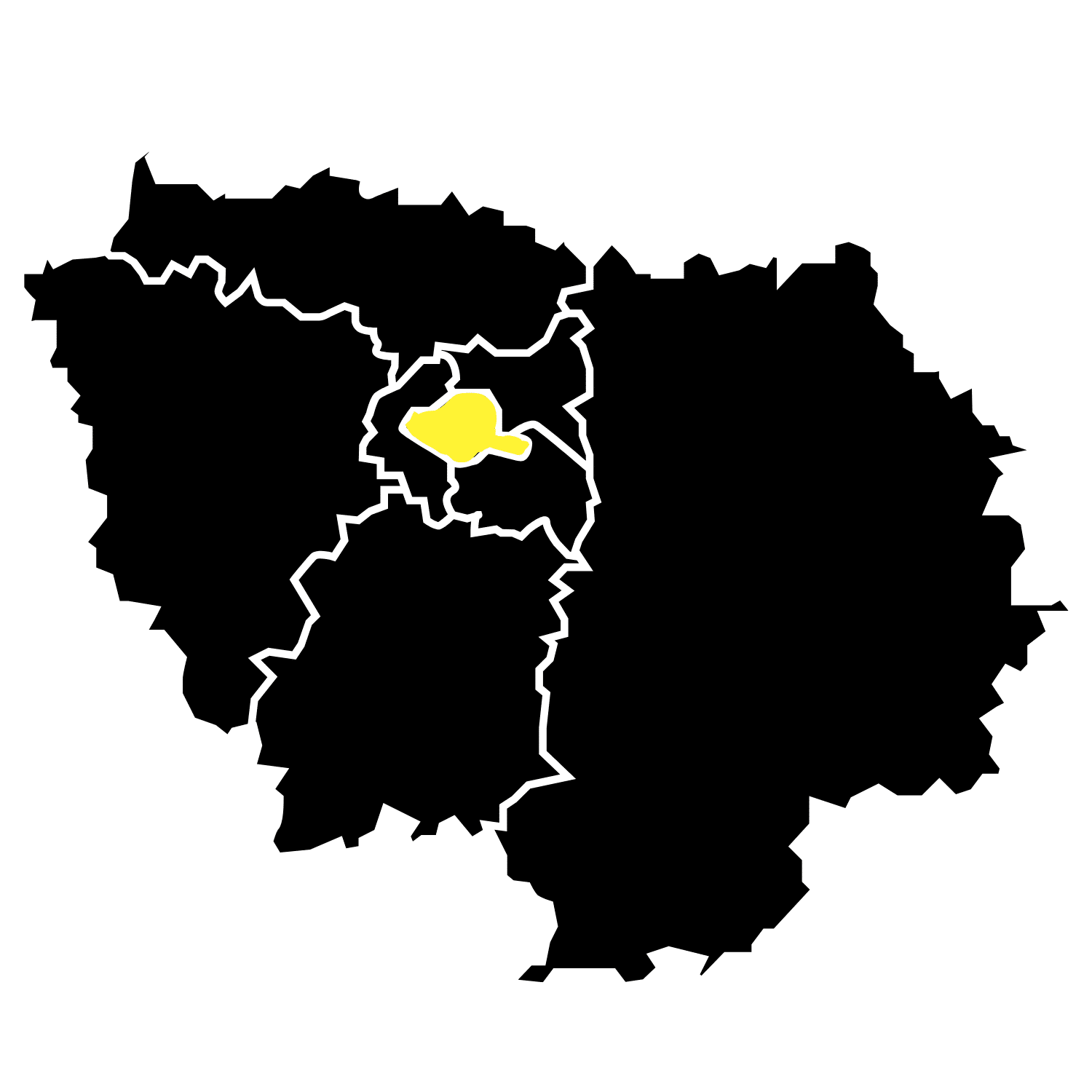 Carte de Paris pour la dératisation, désinfection...
